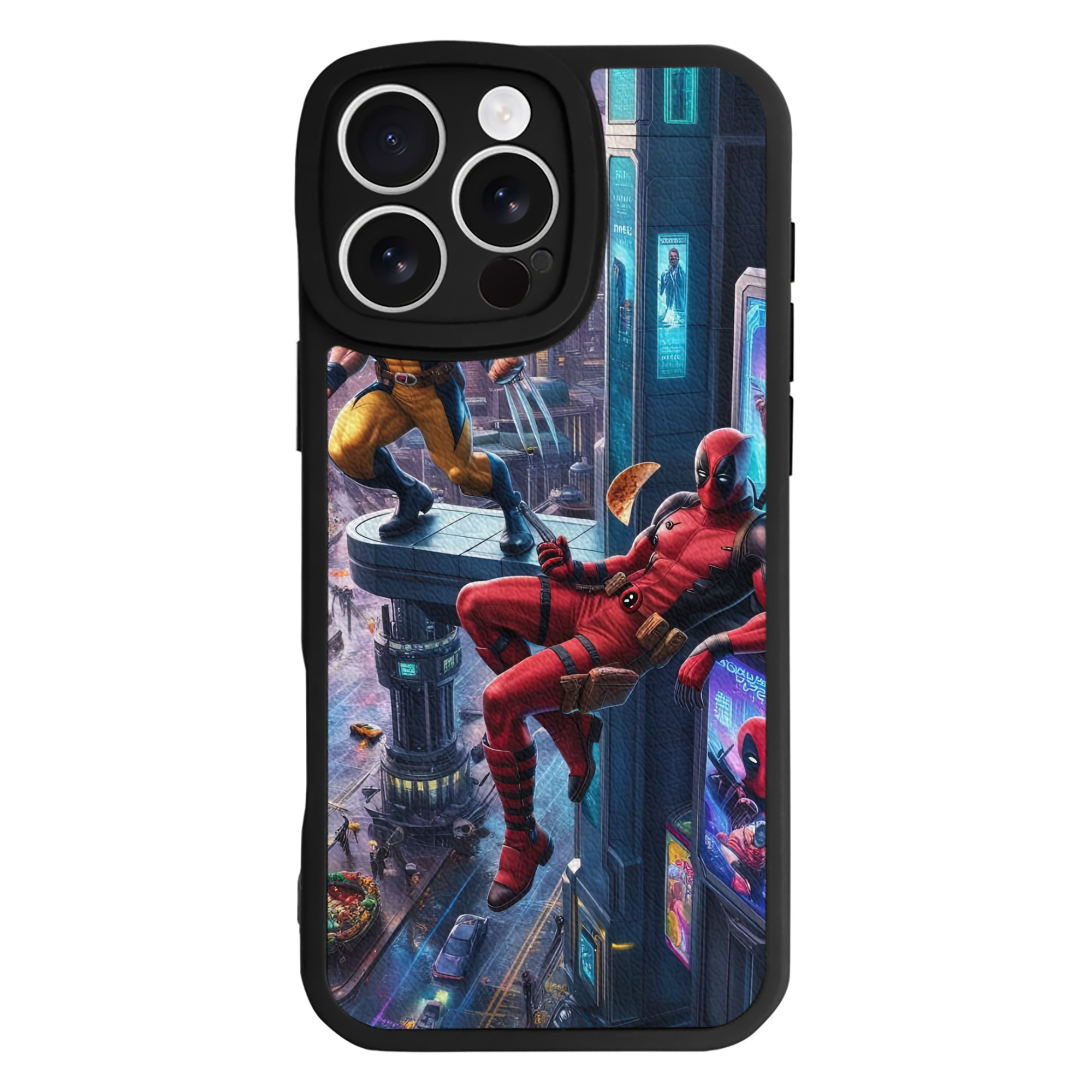 （画像用） Deadpool デッドプール 【iPhone 16シリーズ対応】シリコンスマホケース（レザー調） 材質：シリコン